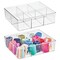 mDesign Plastic Divided Closet, Drawer Storage Bin, Multiple Sections